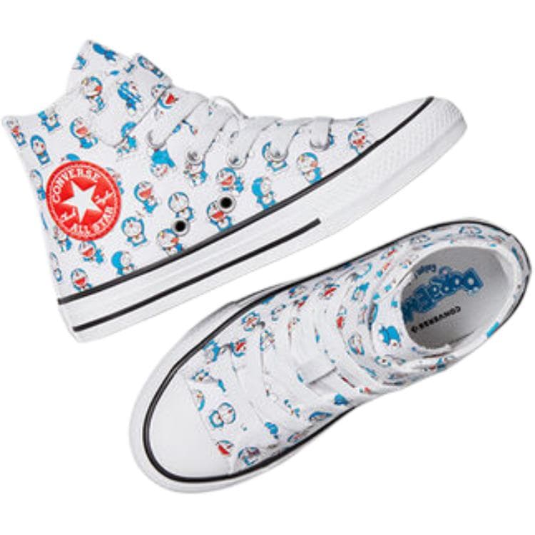 Дораэмон x Converse Chuck TAYLOR All Star Устойчивые к истиранию Высокие детские кеды - изображение 6