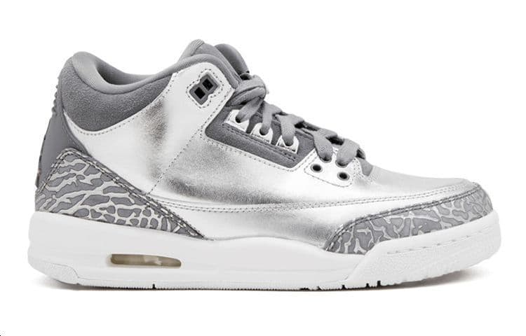 Кроссовки для баскетбола Jordan Air Jordan 3 Retro Premium Heiress Metallic Silver GS - изображение 4
