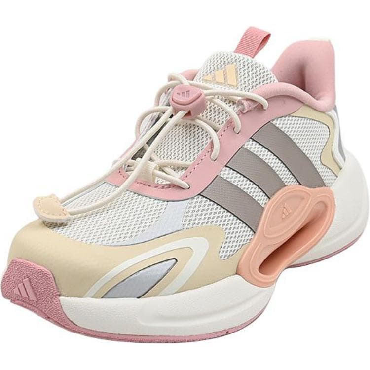 Кроссовки Adidas Galaxy Abrasion-Resistant Низкие Детские Беговые Кроссовки Серый Розовый Детский - изображение 5