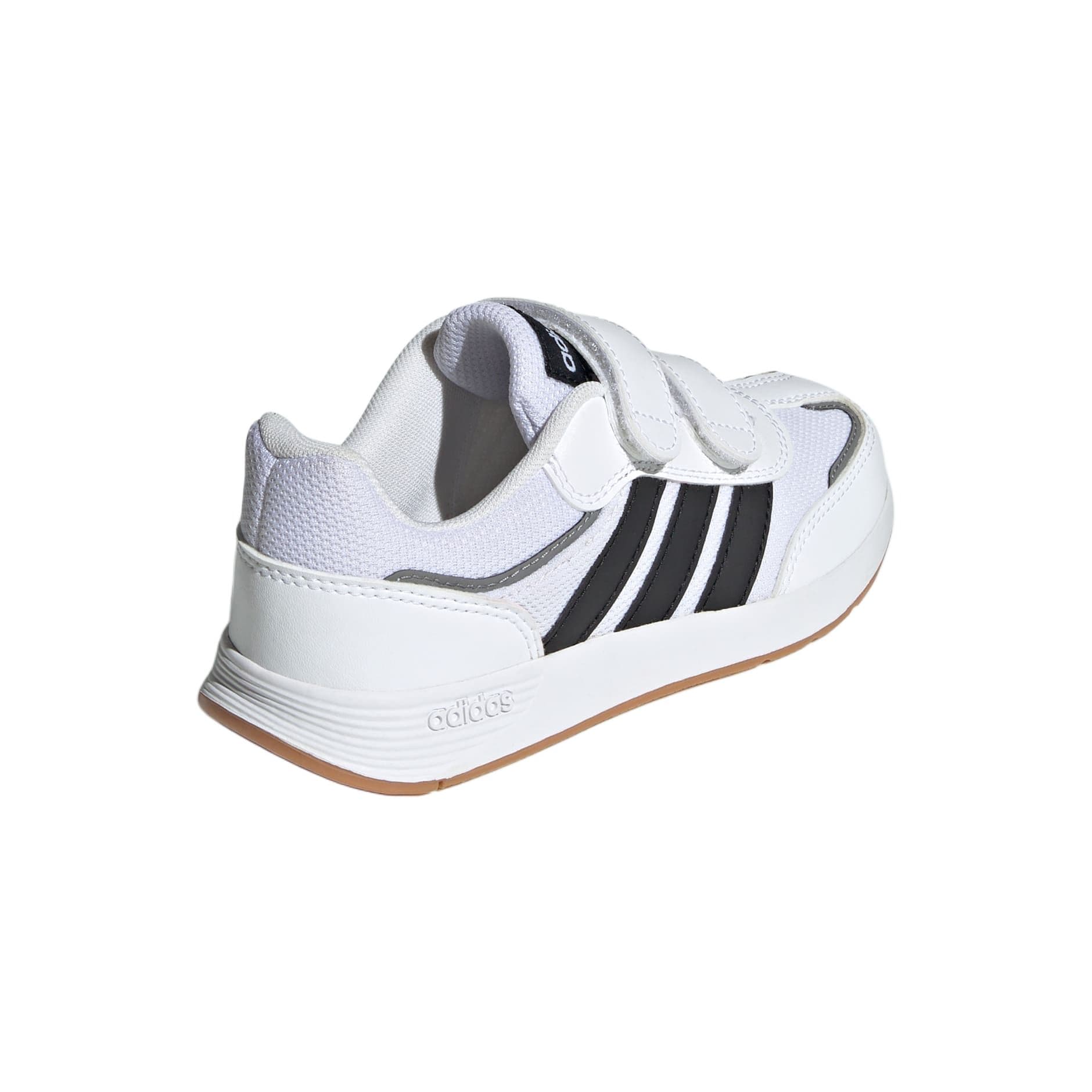Кроссовки Adidas TENSAUR Устойчивая к истиранию Низкая Детская Скейтбординг Обувь Белый Черный Серый Малыш - изображение 5