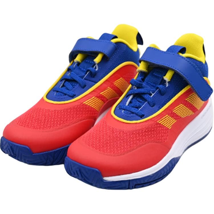 Кроссовки для баскетбола Adidas OwnTheGame Abrasion Resistant MID Топ Детские Баскетбольные Кроссовки Красный Синий Желтый Детский - изображение 3