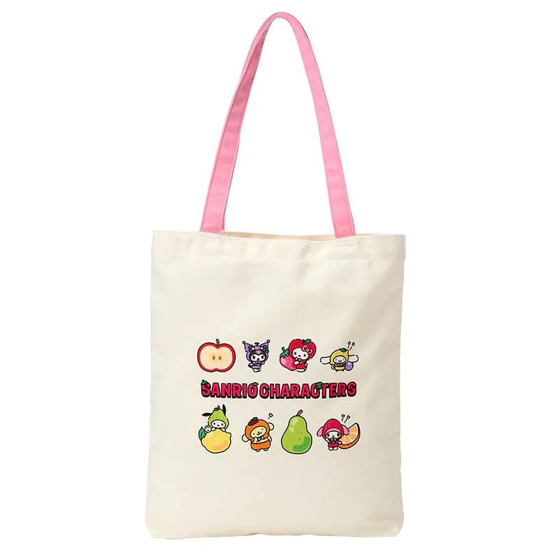 Мини-сумка Sanrio Хлопковая смесь Полиэстер Волокно Плечевая сумка Женская Белая и Розовая - изображение 2