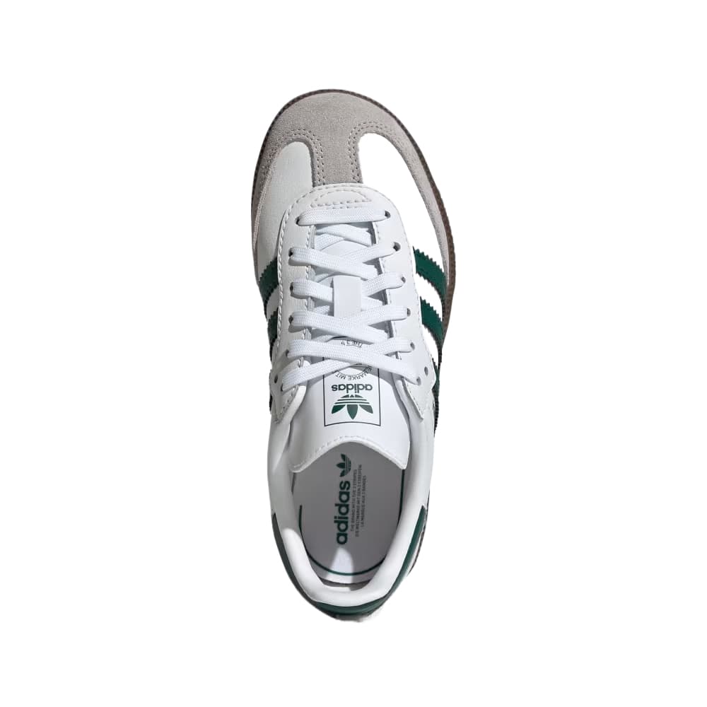 Кроссовки Adidas Originals Samba OG Кожа Детские Кроссовки для Тренировок Серый Белый Цвет - изображение 5