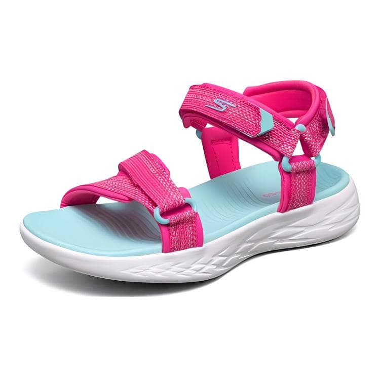 Сандалии Skechers Детские сандалии розовые синие для подростков - изображение 3