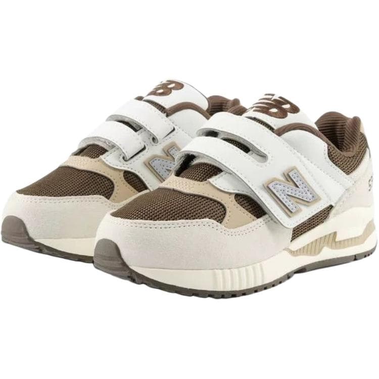 Кроссовки New Balance NB 530 Детская повседневная обувь Низкий топ Белый Коричневый Светлый хаки Kids - изображение 2