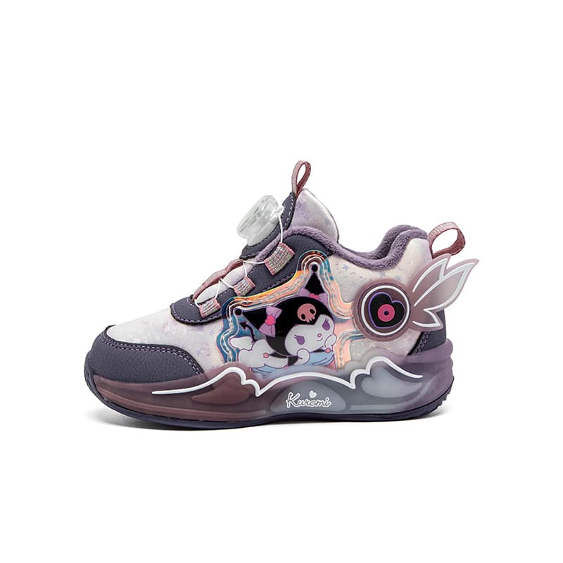 Кроссовки Sanrio x Куроми Мягкий отскок Модный Минималистичный Милый Мультяшный Универсальный Повседневный Спорт & Фитнес С утеплителем Утолщенный Осень и зима Износостойкий Oтскок Легкий Амортизация Термозащитный Баланс Лоу-топы Детские беговые кроссовки - изображение 1