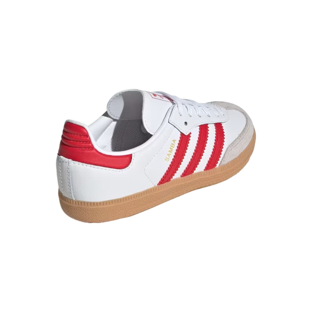 Adidas Originals Samba OG Кожа Лоу-топы Детские тренировочные кроссовки Облачный белый Детский - изображение 5