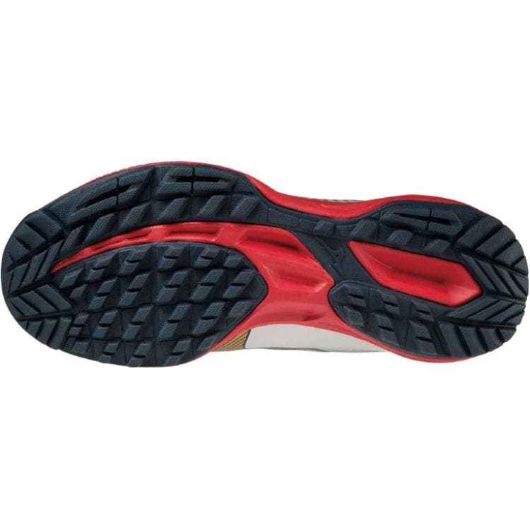 Mizuno Противоскользящие Износостойкие Низкие Детские Кроссовки для Тренировок Белый Синий Красный - изображение 5