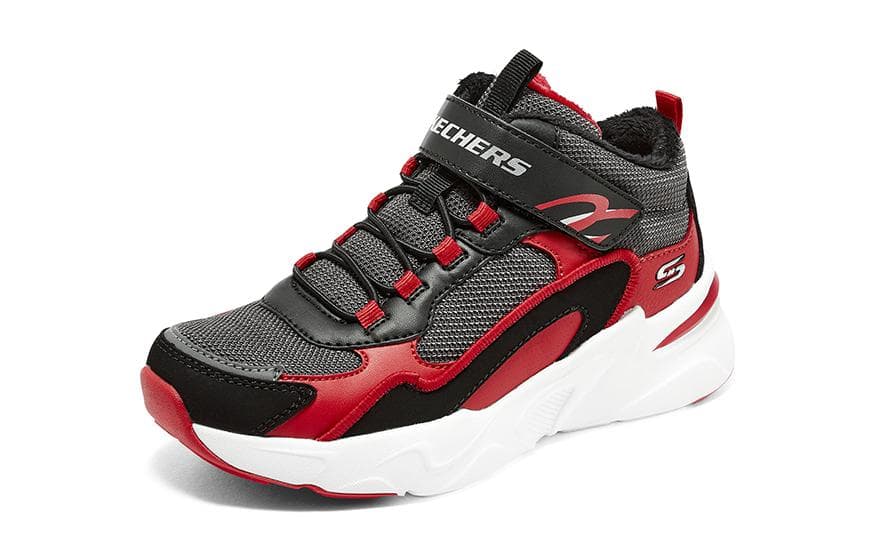 Кроссовки Skechers BOBS BAMINA Детские повседневные туфли Черный Красный Подростки - изображение 3