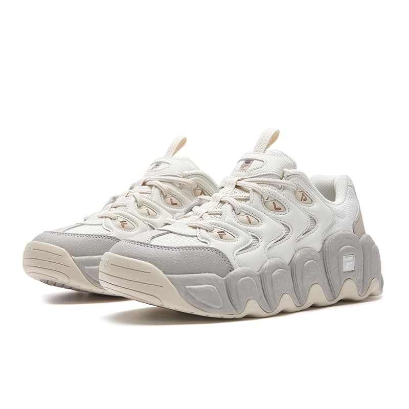 Кроссовки fila CROISSANT 1S Low Топ Массивные кроссовки Women's White Серый - изображение 3