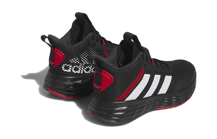 Кроссовки для баскетбола Adidas OwnTheGame 2,0 Устойчивые к истиранию низкие детские баскетбольные кроссовки черного цвета для детей - изображение 4