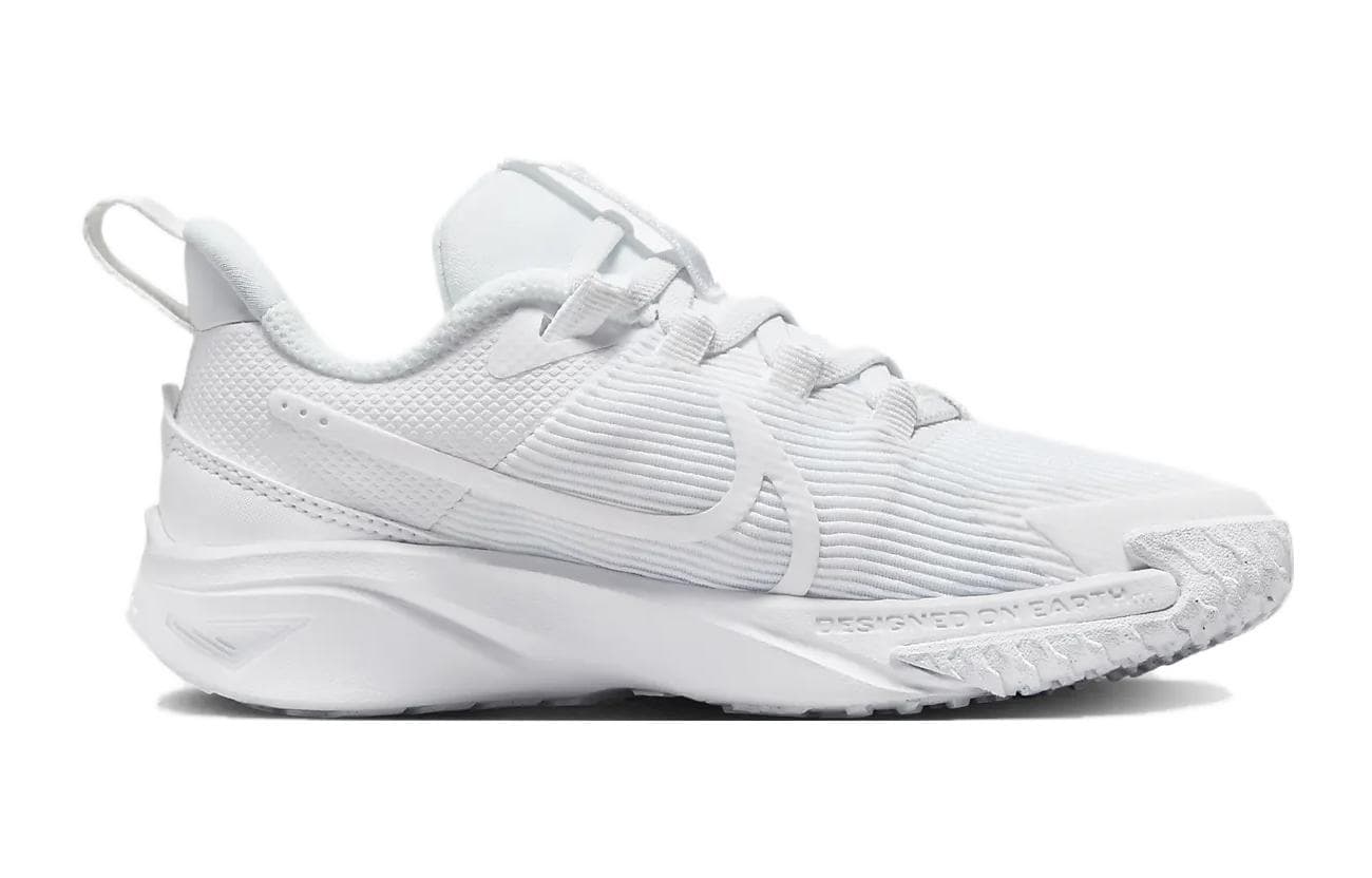 Кроссовки Nike Star Runner 4 Противоскользящие Амортизация Устойчивые к износу Низкие Детские Беговые Кроссовки Белые Детские - изображение 2