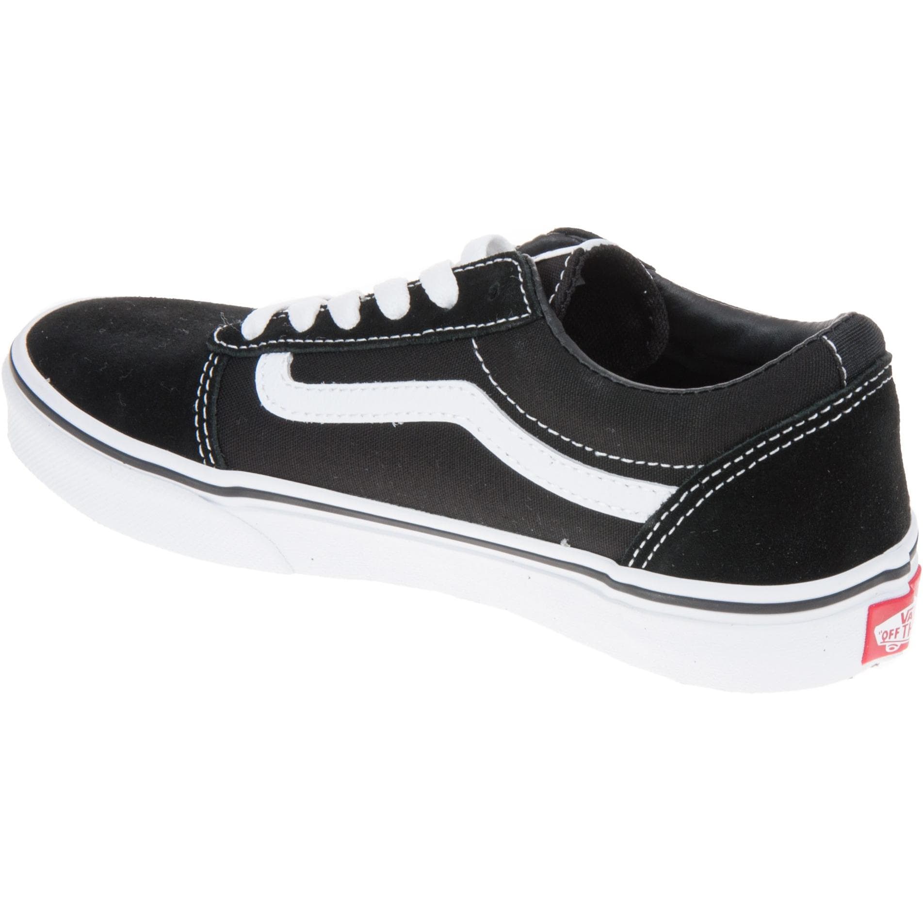 Кроссовки VANS Ward Холст Устойчивый к истиранию Низкий верх Детская Скейтбординг Обувь Черный Белый Детская - изображение 2