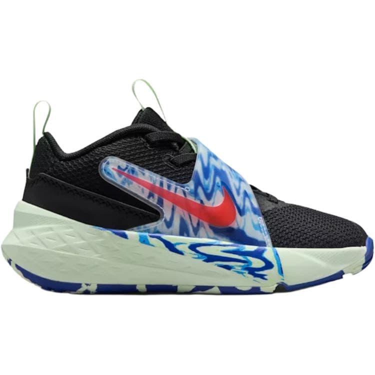 Кроссовки для баскетбола Nike Team Hustle D 12 противоскользящие низкие баскетбольные кроссовки черного цвета для детей - изображение 2