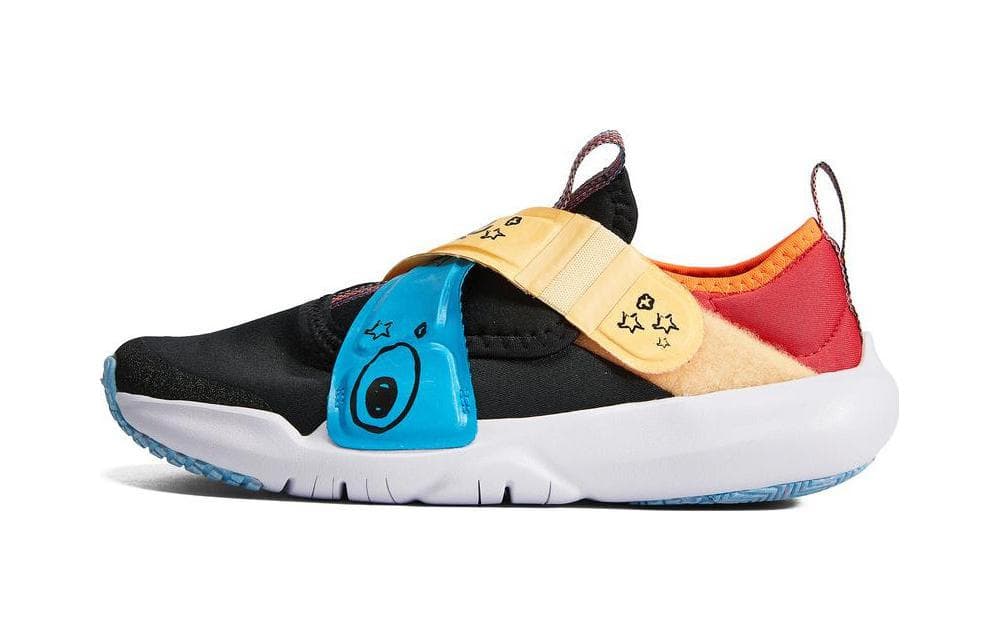 Кроссовки Nike Flex Advance Бразилия Устойчивые к истиранию Низкие Детские Беговые Кроссовки Черный Синий Желтый - изображение 1