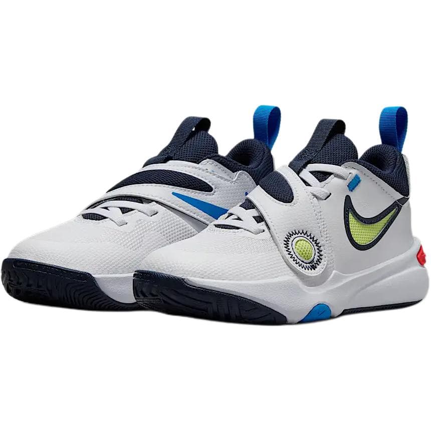 Кроссовки для баскетбола Nike Team Hustle D 11 Кожа Низкие Детские Баскетбольные Кроссовки Белые Малыш - изображение 3