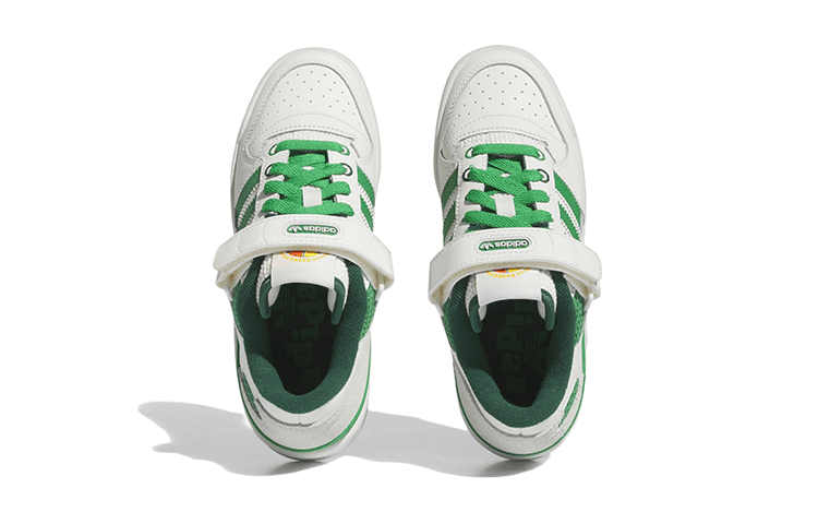 Кроссовки Adidas Originals FORUM Low Топ Детские Скейтбординги Белый Зеленый - изображение 5