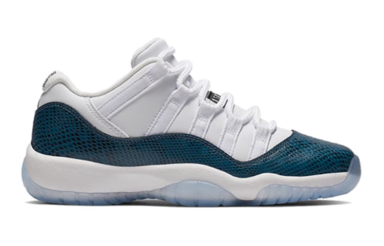 Кроссовки для баскетбола Jordan Air Jordan 11 Low "Navy Snakeskin" GS 2019 - изображение 2