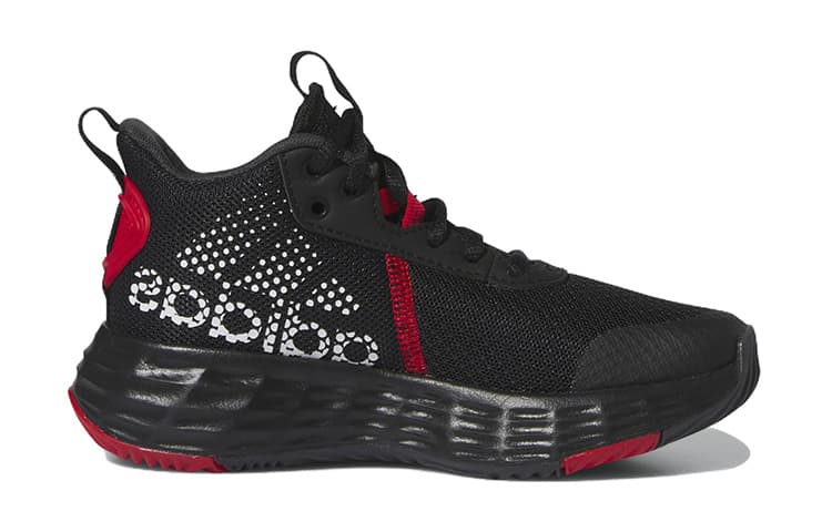 Кроссовки для баскетбола Adidas OwnTheGame 2,0 Устойчивые к истиранию низкие детские баскетбольные кроссовки черного цвета для детей - изображение 2