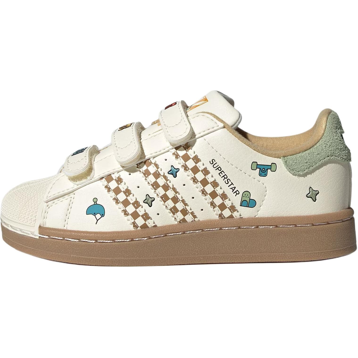 Кроссовки Adidas Originals Superstar 2 Low Топ Детский Скейтбординг Обувь Белый-коричневый Детский - изображение 1