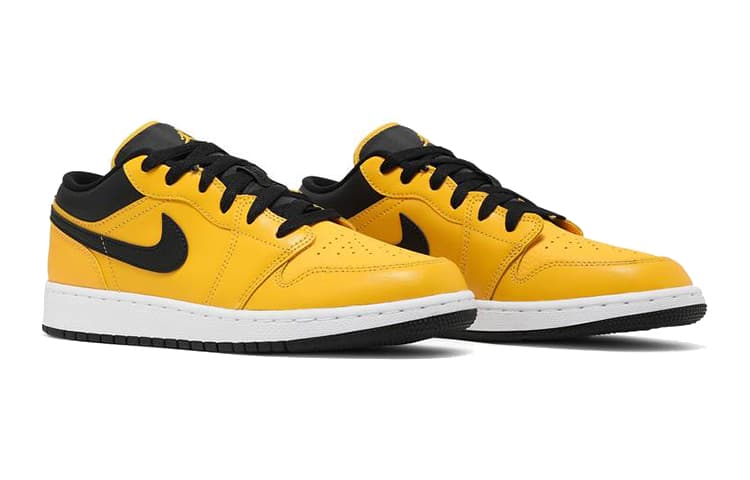 Кроссовки для баскетбола Jordan Air Jordan 1 Low "University Gold Black" GS - изображение 5