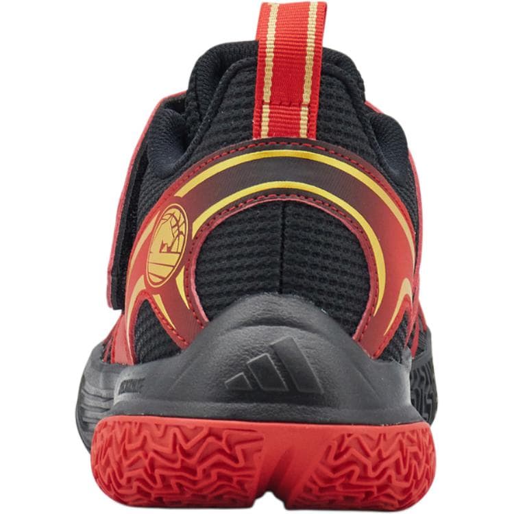 Кроссовки для баскетбола Adidas XENOBURST Low Топ Баскетбольные кроссовки Черный золотой красный Детский - изображение 4