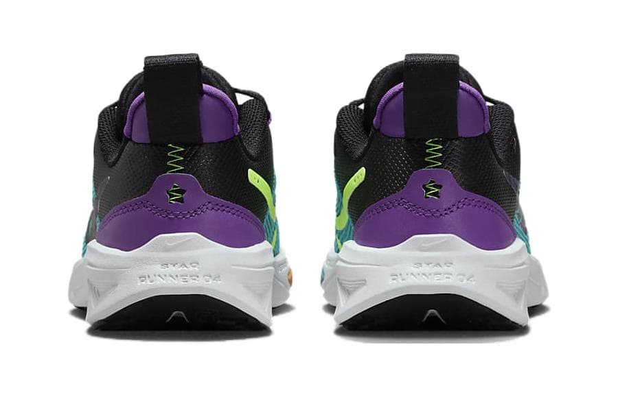 Кроссовки Nike Star Runner 4 SE Устойчивые к истиранию Низкие Кроссовки для Беговых Занятий Детские Синие-Фиолетовые - изображение 5