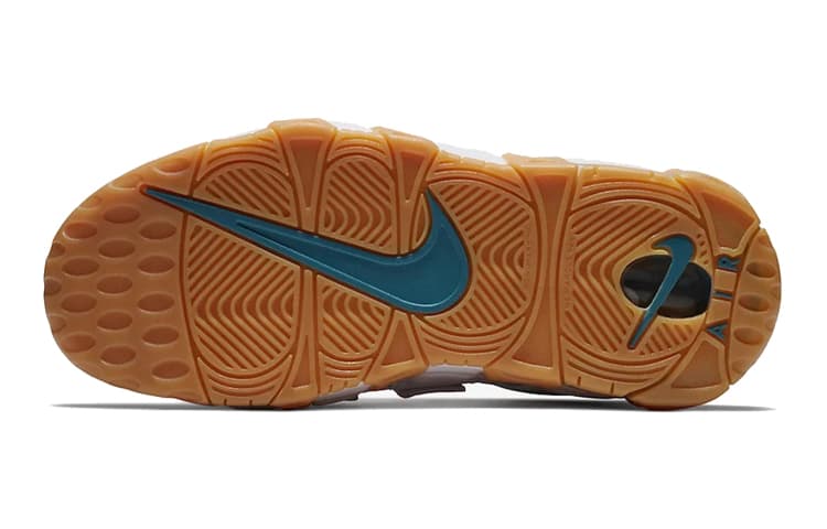 Кроссовки для баскетбола Nike Air More Uptempo White Aqua Gum GS - изображение 8
