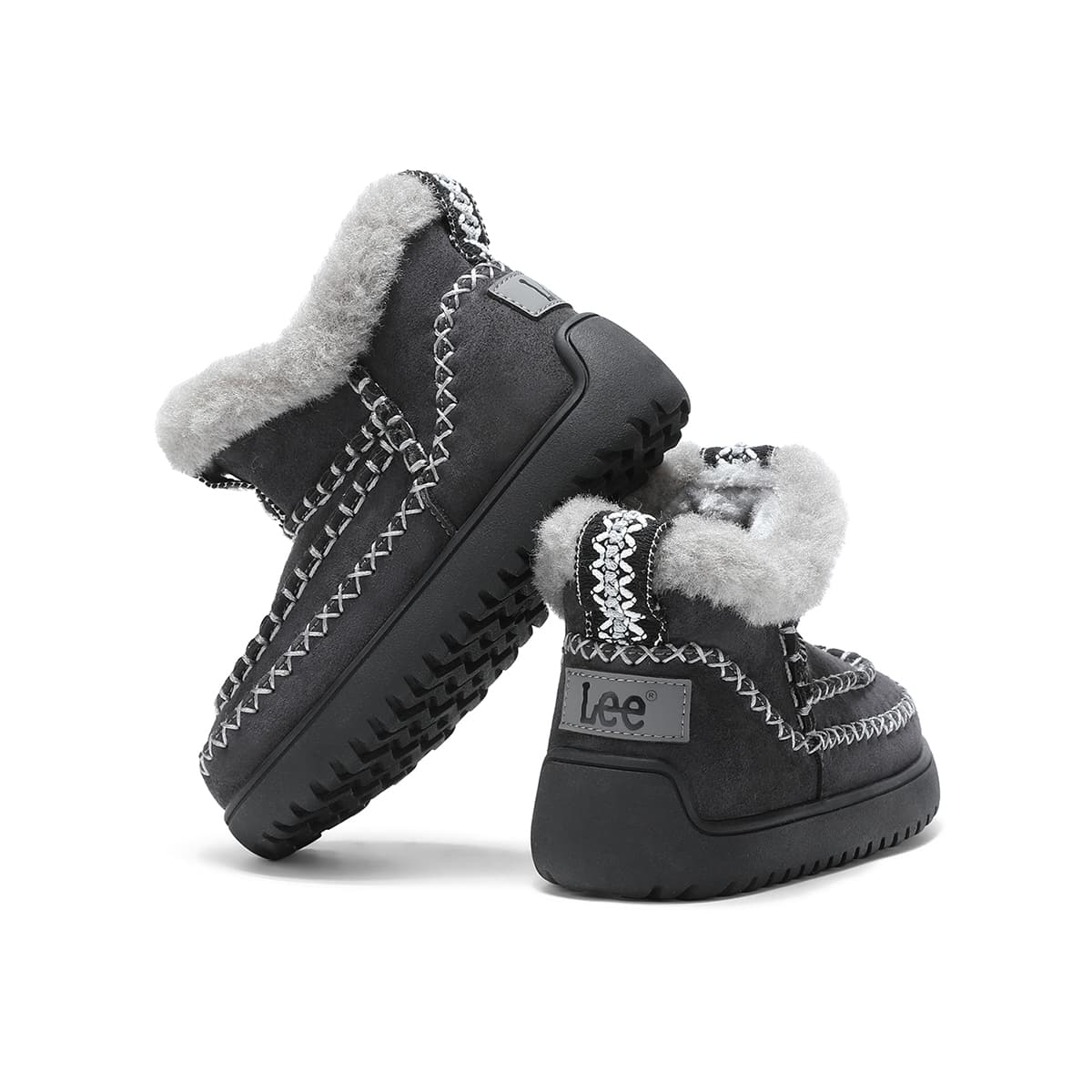 lee С флисовой подкладкой Подкладка Удобный Fashion Versatile Trendy Активный отдых Студенты Кампус High Топ Сноубутсы - изображение 7