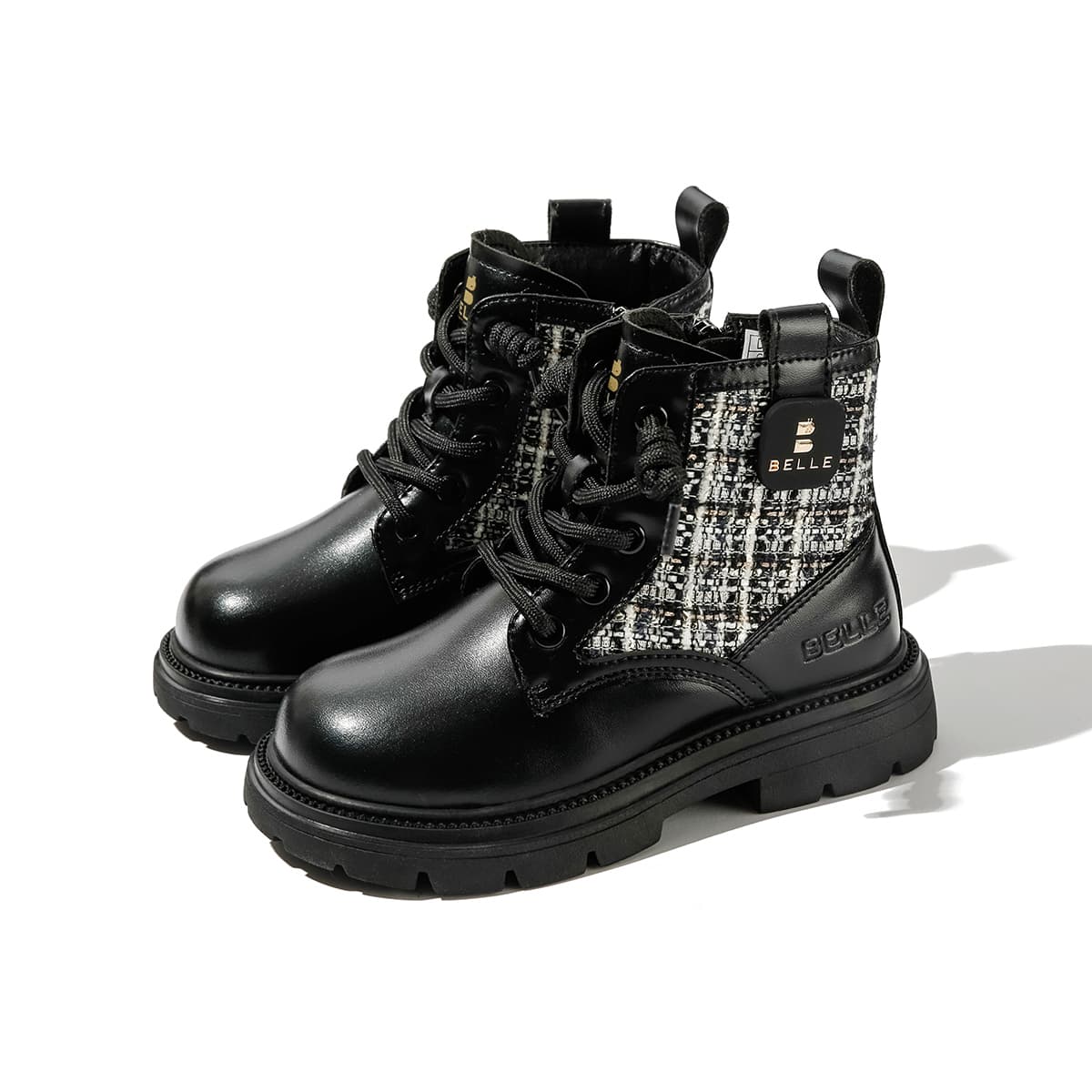 BELLE Детские кожаные сапоги High Top Черные Kids - изображение 2