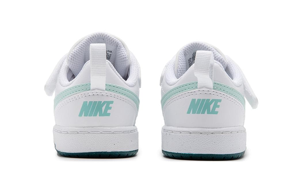 Кроссовки Nike Court Borough Low Recraft Btv Синтетическая кожа Устойчивая к истиранию Низкий верх Обувь для малышей Белый Синий - изображение 4