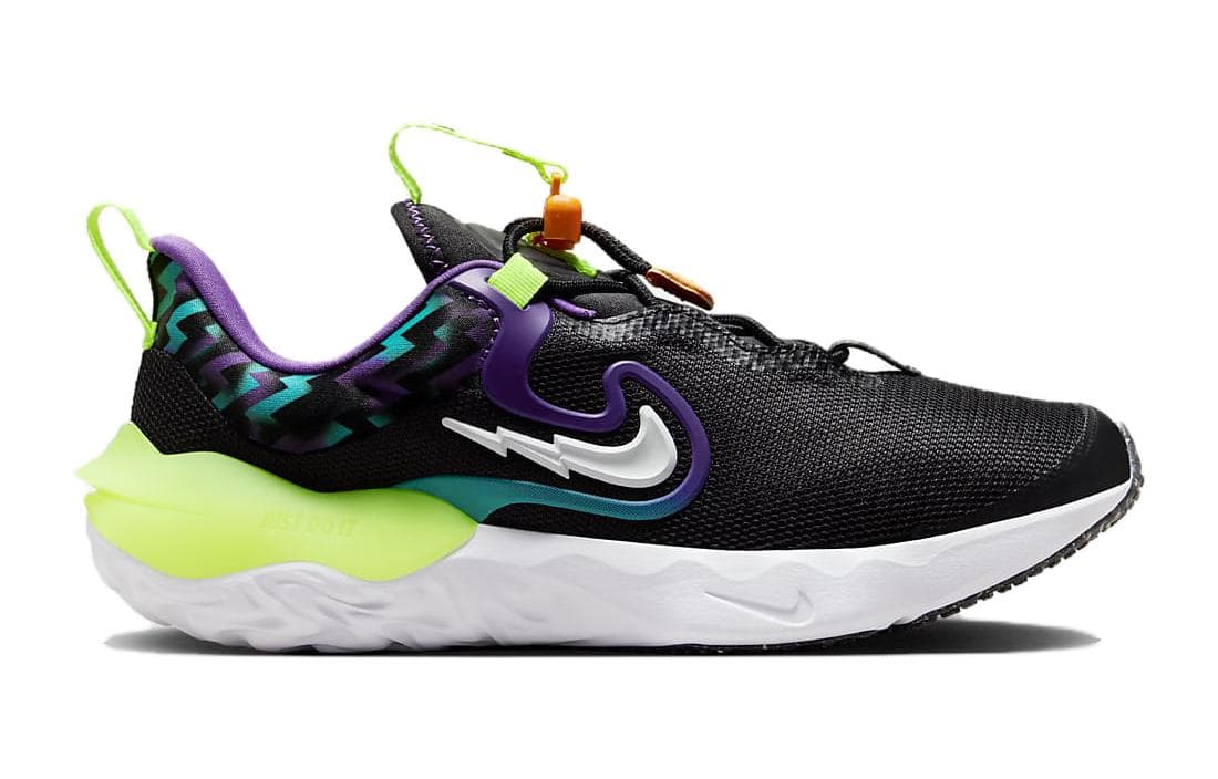 Кроссовки Nike Run Flow SE Амортизация Дышащий Низкий Топ Беговые кроссовки Черный Зеленый Унисекс - изображение 2