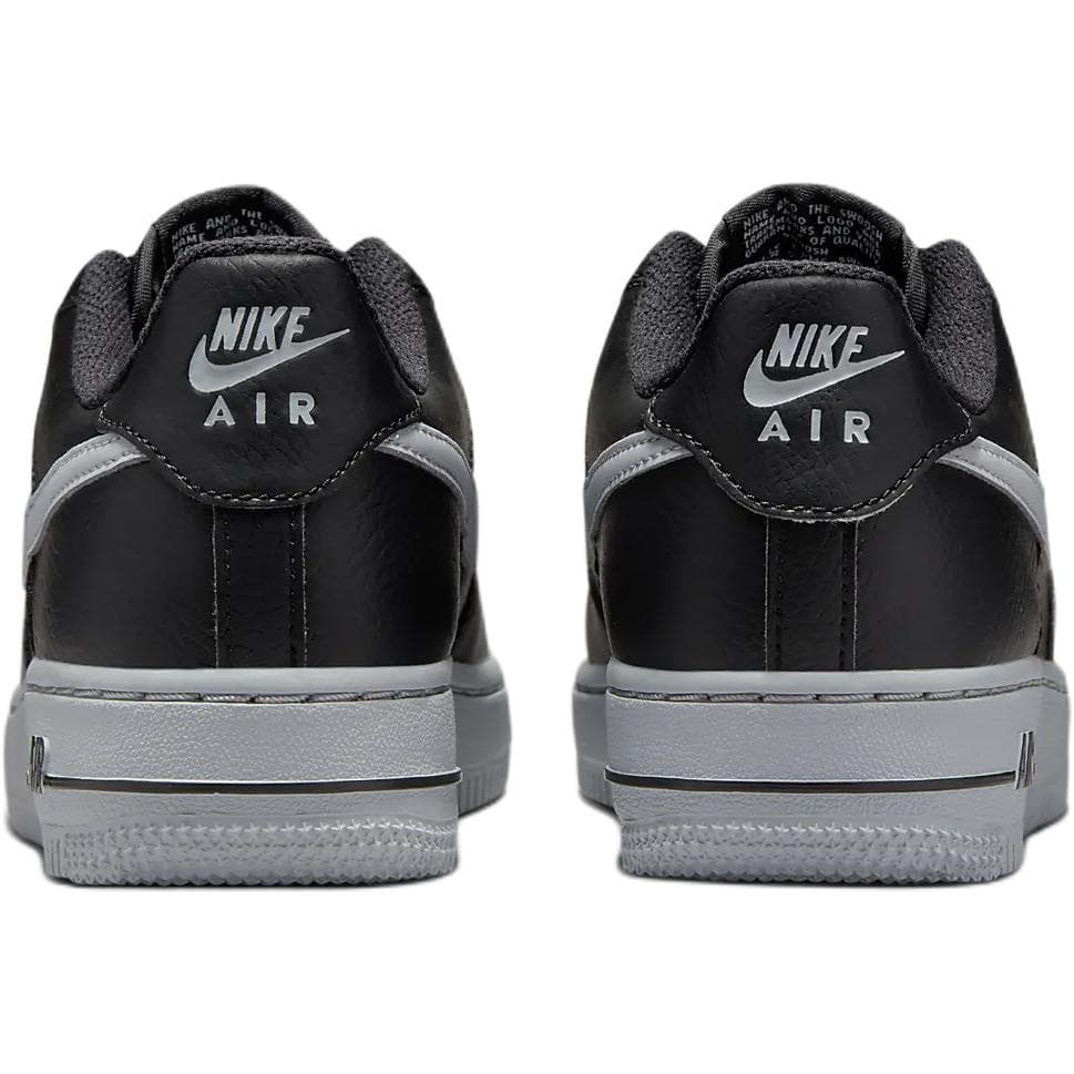 Кроссовки Nike Air Force 1 Амортизация Устойчивая к истиранию Низкий Топ Детская Обувь для Скейтбординга Черная Малыш - изображение 4