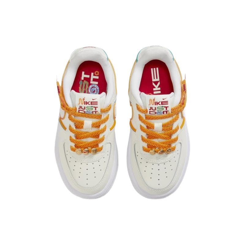 Кроссовки Nike Force 1 Low LV8 EasyOn Змея Коллекция Нового года Кожа Низкий Верх Детские Лайфстайл Обувь - изображение 4