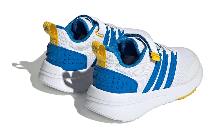 Кроссовки LEGO x Adidas Neo Racer TR21 Эластичная ткань устойчивая к истиранию низкий топ детская беговая обувь белый и синий - изображение 4