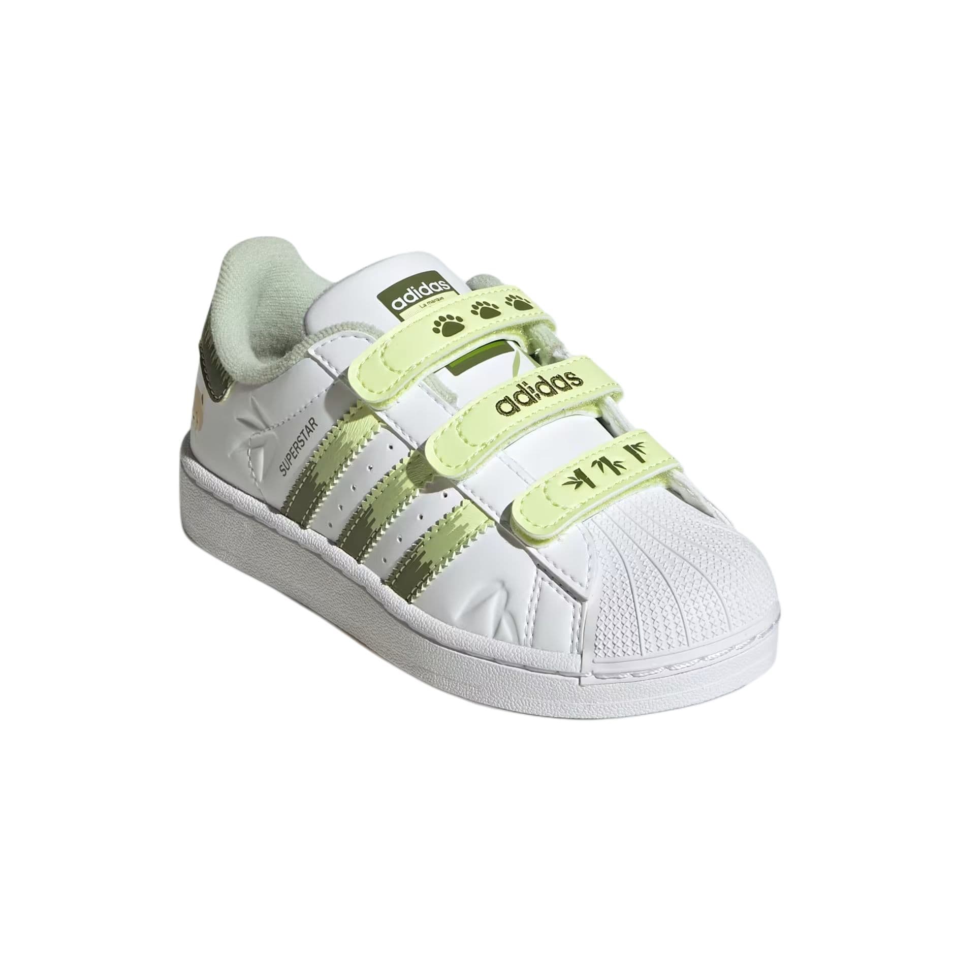 Кроссовки Adidas Originals Superstar 2 Устойчивые к истиранию Низкие Кеды для Детей Скейтбординг Белый Зеленый Малыш - изображение 4