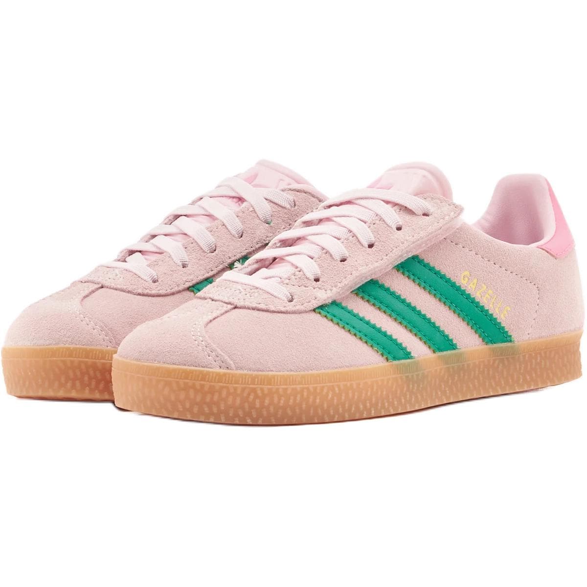 Кроссовки Adidas Originals Gazelle Устойчивая к истиранию Низкая Детская Обувь для Скейтбординга Розовая - изображение 3