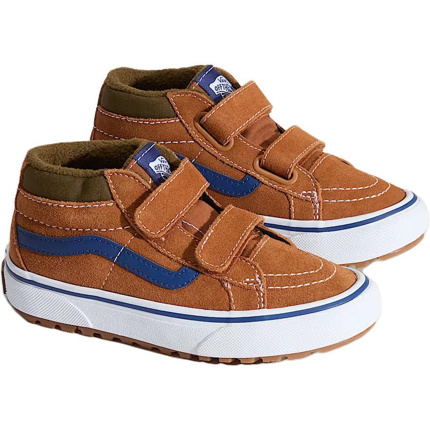 Кроссовки Vans SK8 MID Скейтборд Кроссовки Коричневые Детские - изображение 3