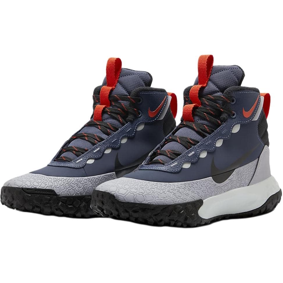 Кроссовки для баскетбола Nike Terrascout Противоскользящие Устойчивые к износу MID Топ Детские Баскетбольные Кроссовки Синие Серые Малыш - изображение 3