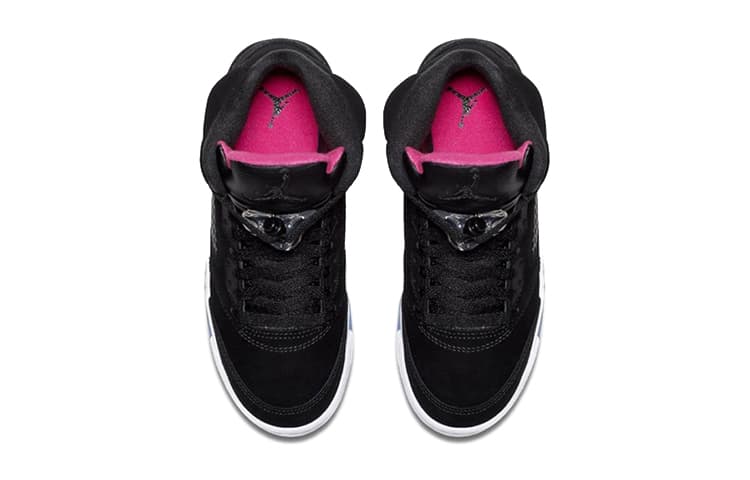 Кроссовки для баскетбола Jordan Air Jordan 5 Retro Black Deadly Pink GS - изображение 5