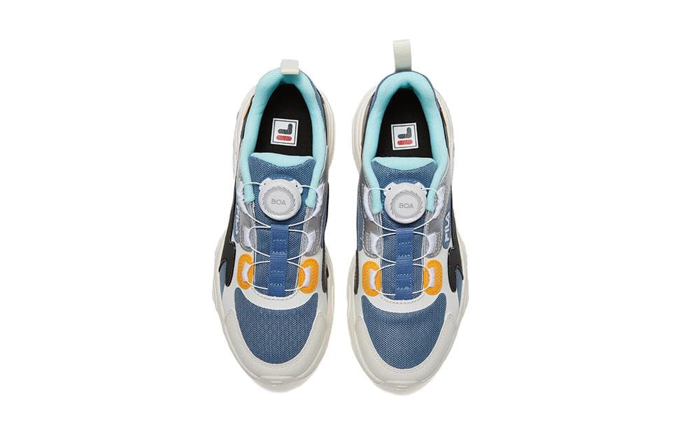 Кроссовки FILA KIDS Устойчивые к истиранию Низкий Топ Детская Беговая Обувь Белый Зеленый - изображение 3