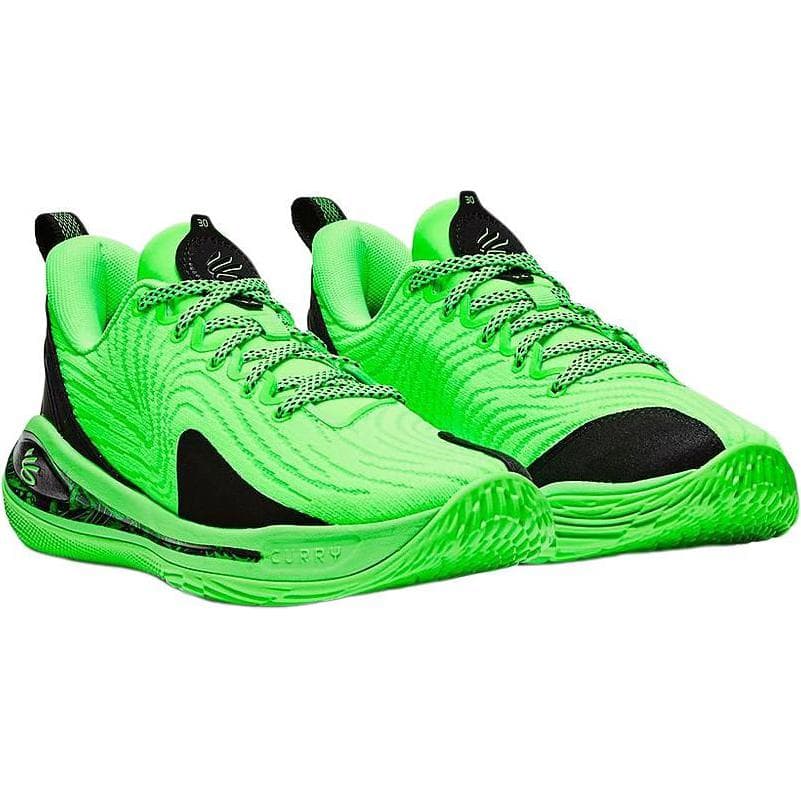 Кроссовки для баскетбола Under Armour Curry Flow 12 Low Топ Children's Баскетбольные кроссовки Зеленый Черный Детский - изображение 3