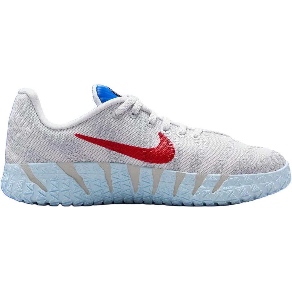 Кроссовки для баскетбола NIKE Ja 3 Low Топ Баскетбольные кроссовки Белый синий красный Унисекс - изображение 3