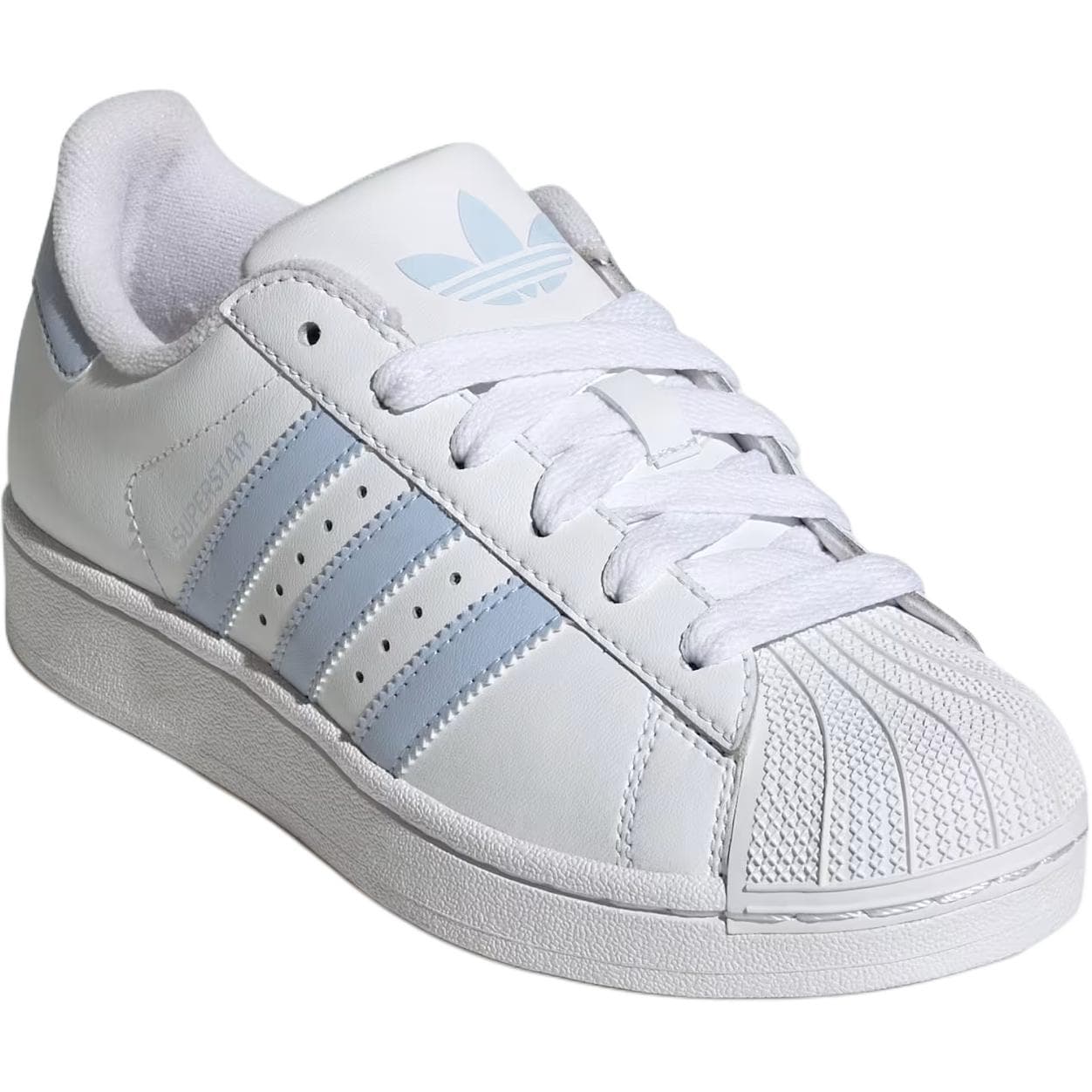 Кроссовки Adidas Originals Superstar 2 Кожа Низкий Верх Детская Обувь для Скейтбординга Белая - изображение 2