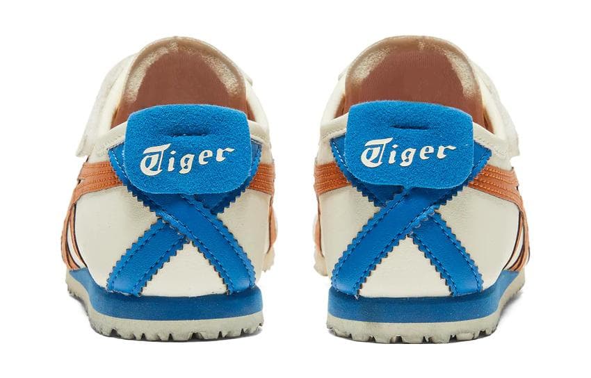 Кроссовки Onitsuka Tiger MEXICO 66 Low Топ Детская беговая обувь Белый Оранжевый Синий Детская - изображение 5