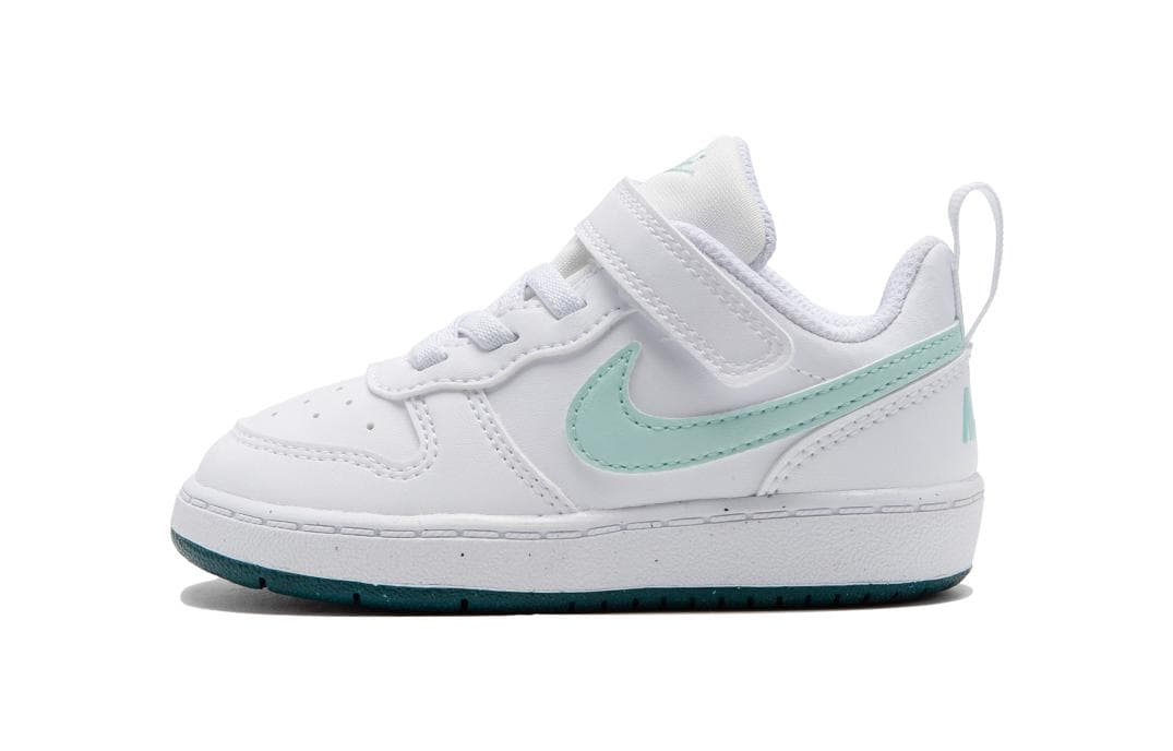 Кроссовки Nike Court Borough Low Recraft Btv Синтетическая кожа Устойчивая к истиранию Низкий верх Обувь для малышей Белый Синий - изображение 1