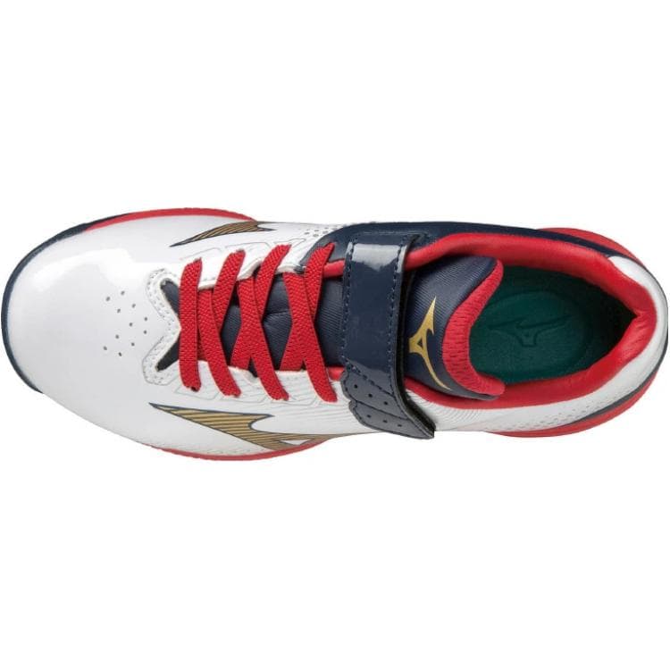 Mizuno Противоскользящие Износостойкие Низкие Детские Кроссовки для Тренировок Белый Синий Красный - изображение 3