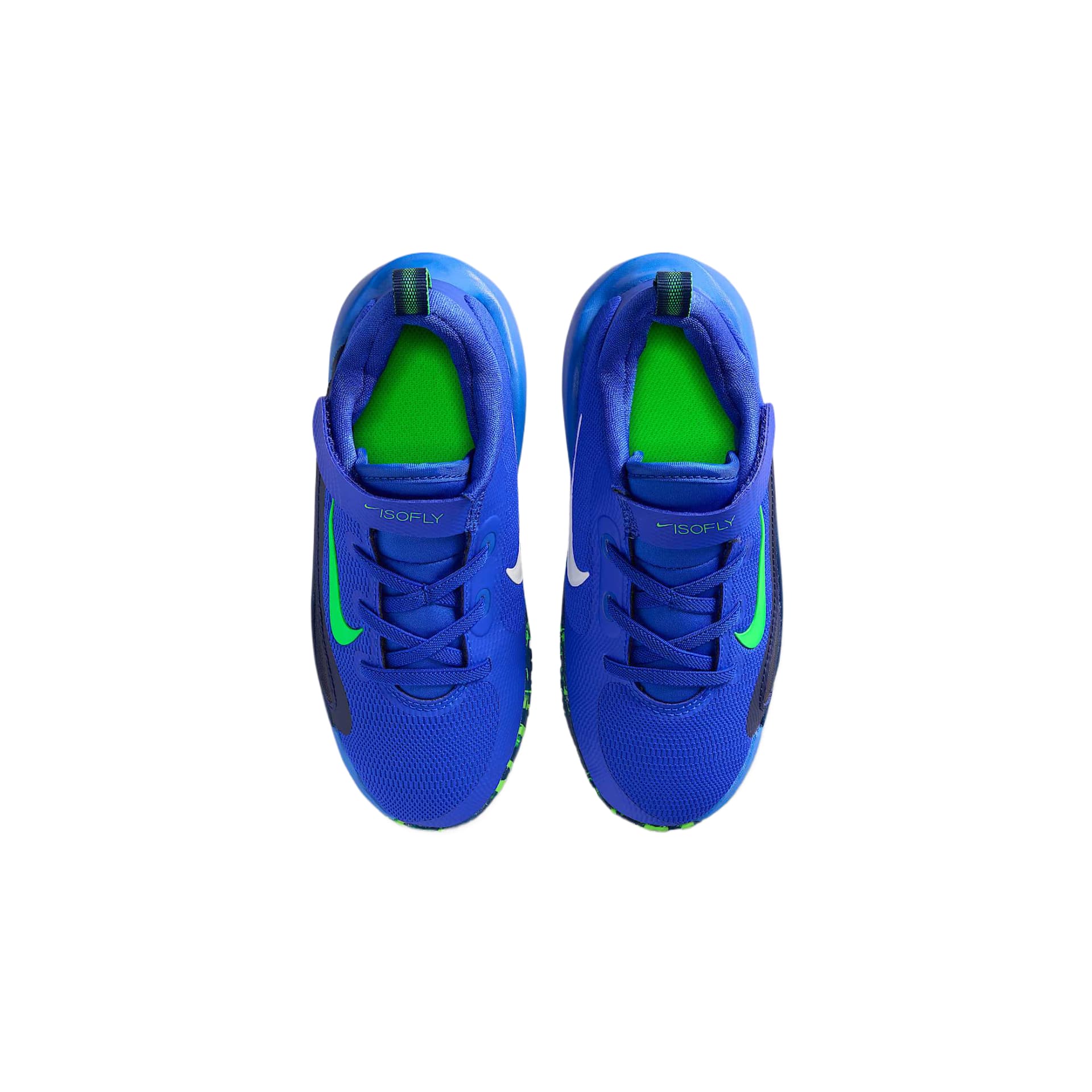 Кроссовки для баскетбола Jordan Nike IsoFly Легкие и удобные универсальные детские баскетбольные кроссовки лоу-топы с амортизацией и вентиляцией, гоночный синий/космический синий/темно-синий/ударный зеленый - изображение 4