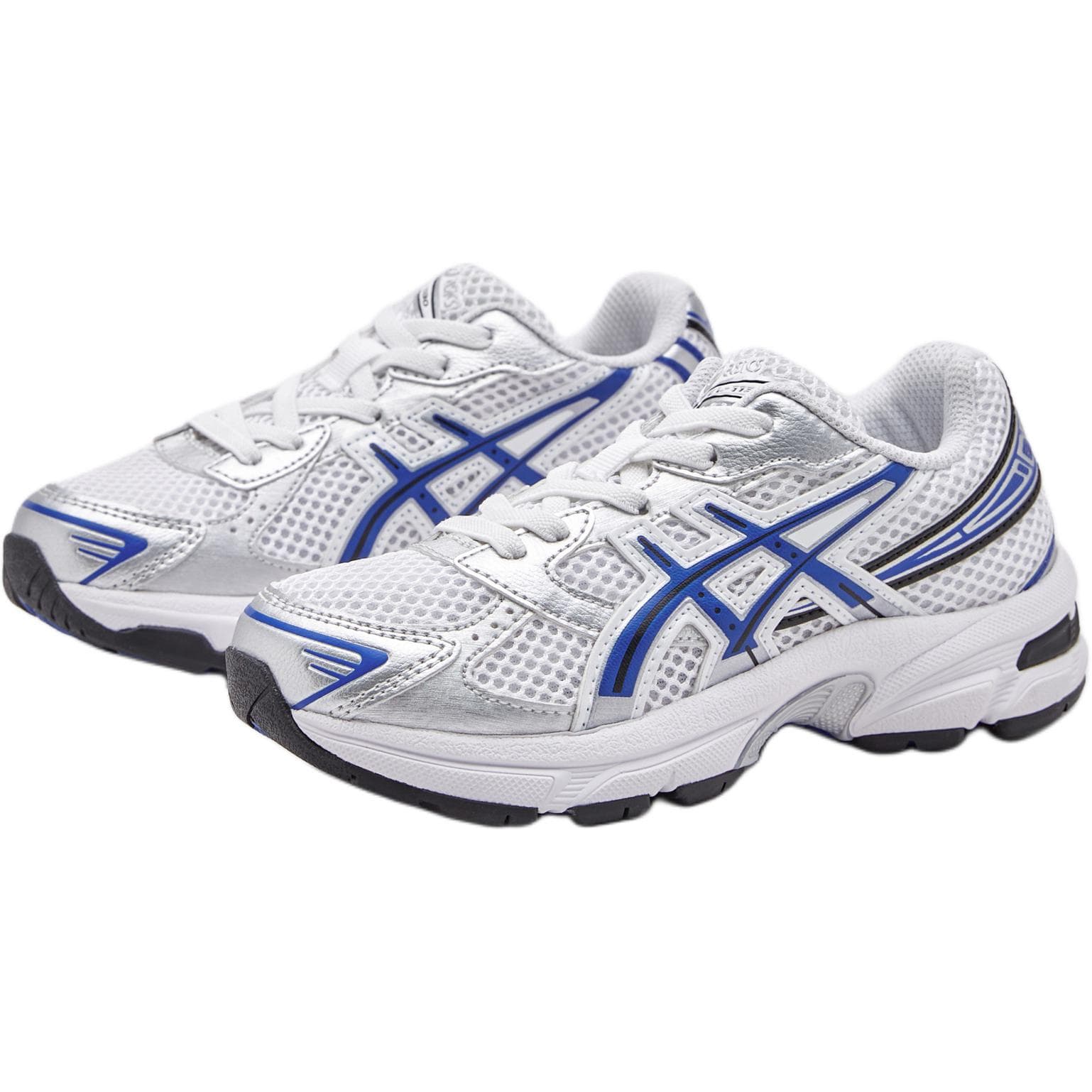 Кроссовки Asics Gel 1130 Синтетическая кожа Амортизация Низкий топ Детская беговая обувь Синий и Серебряный Детский - изображение 3