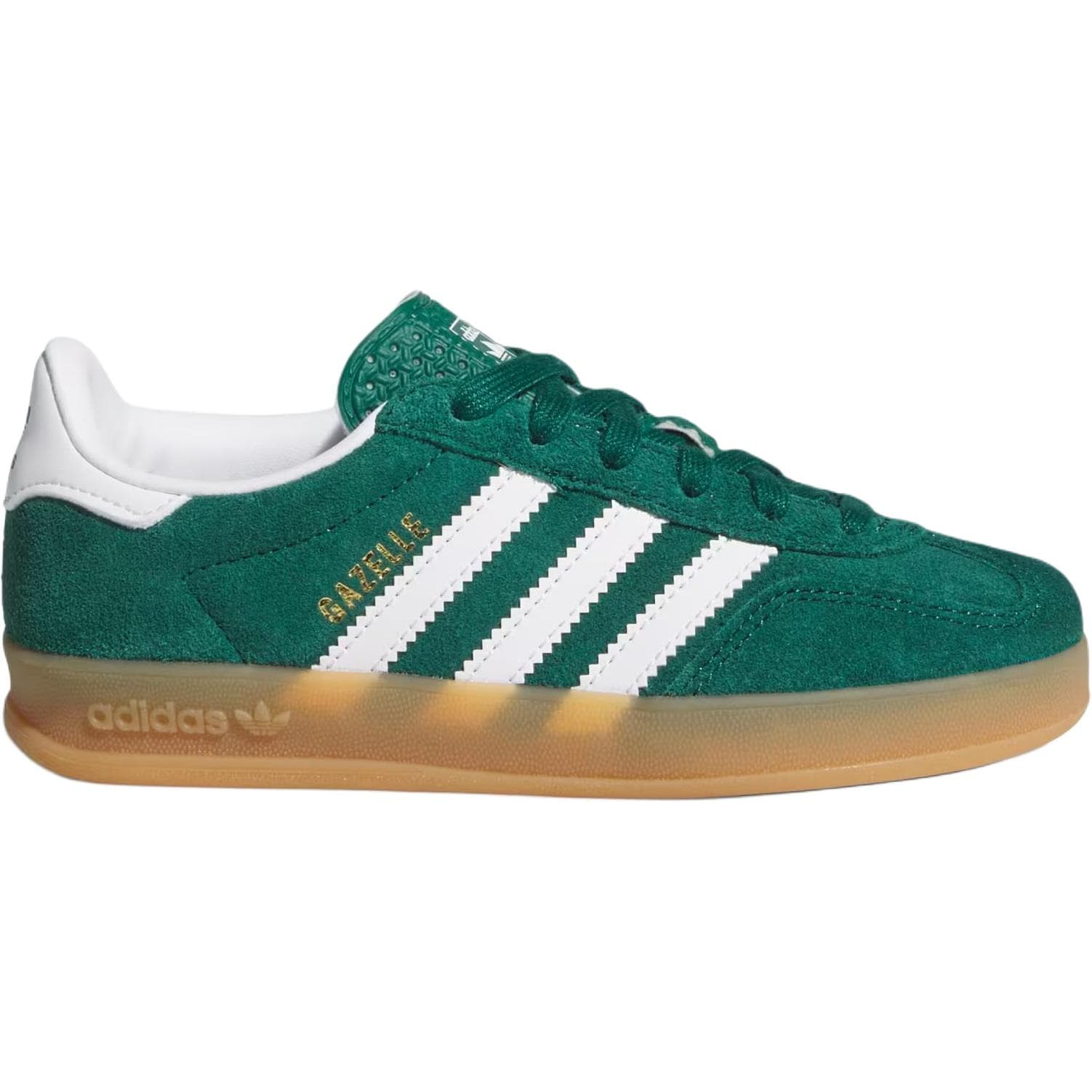 Кроссовки Adidas Originals Gazelle Low Топ Детские Скейтбординги Зеленый Детский - изображение 2